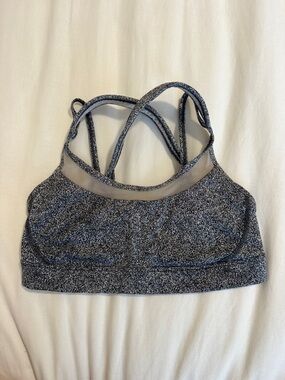 lululemon athletica Heathered Gray Strappy Sports Bra